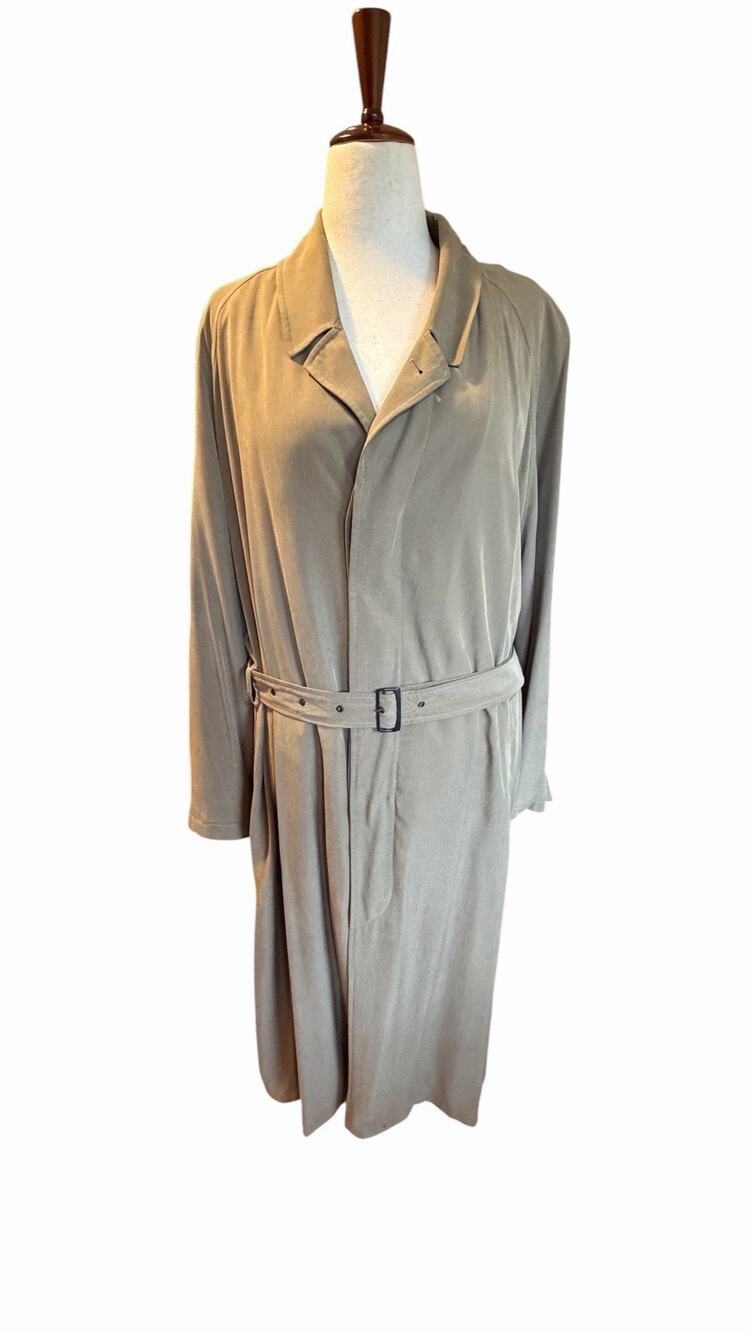 Vintage Allegri For Louis Boston Men’s Belted Raglan Sleeve Trench Coat Size XXL